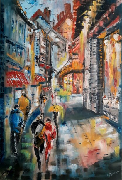 Abstract Street Scene Painting